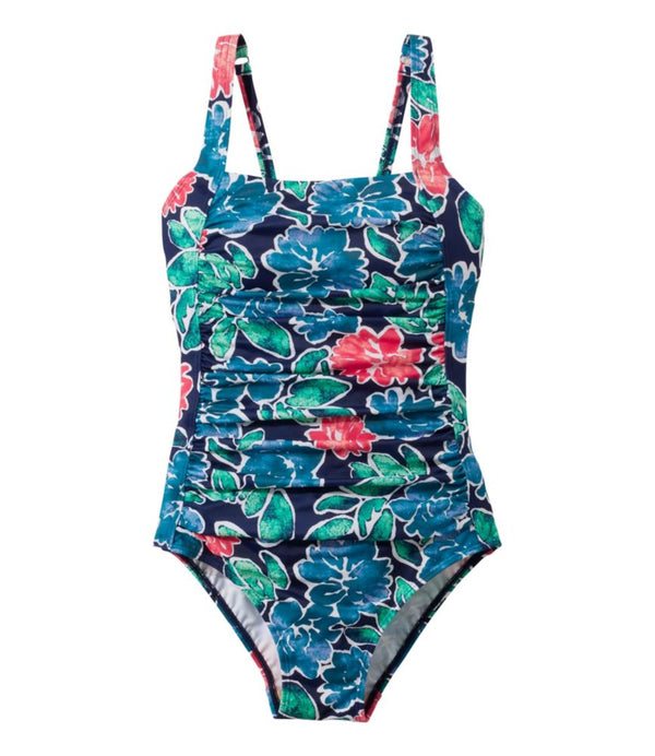 Women's BeanSport Swimwear, Squareneck Tanksuit Print