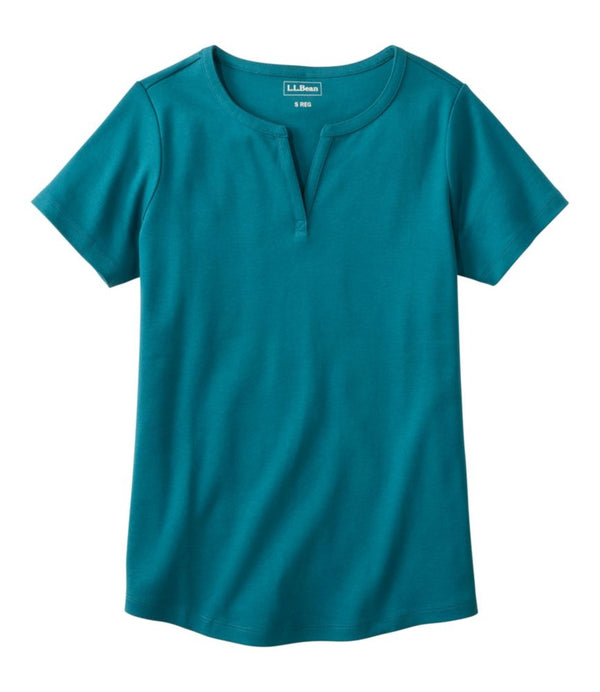 Women's L.L.Bean Tee, Short-Sleeve Notch-Neck
