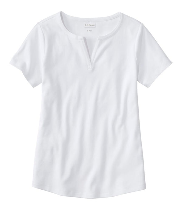 Women's L.L.Bean Tee, Short-Sleeve Notch-Neck