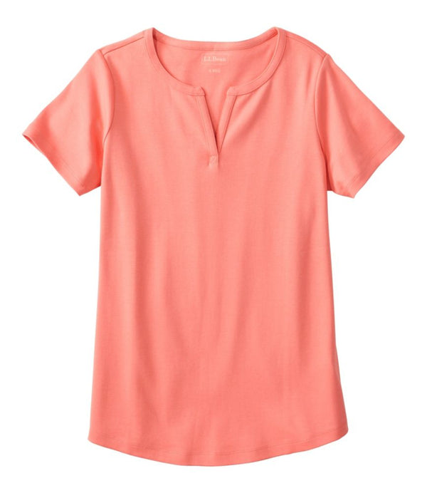 Women's L.L.Bean Tee, Short-Sleeve Notch-Neck