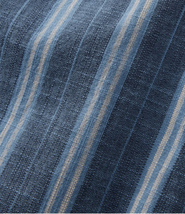 Women's Lakewashed Pull-On Chinos, Mid-Rise Wide-Leg Stripe Chambray