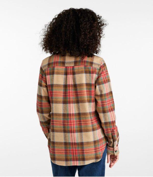 Women's Scotch Plaid Flannel Shirt, Quarter-Zip