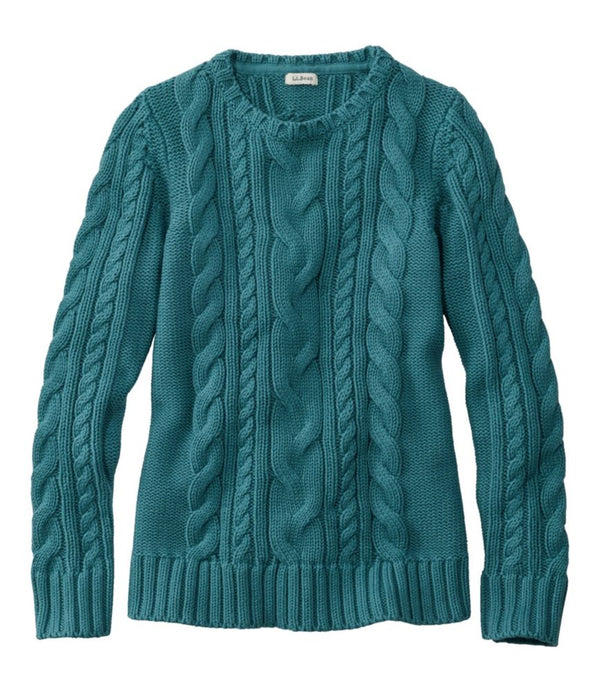 Women's Double L® Cable Sweater, Crewneck