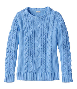 Women's Double L® Cable Sweater, Crewneck