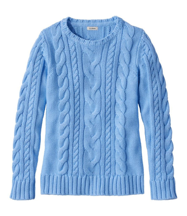 Women's Double L® Cable Sweater, Crewneck