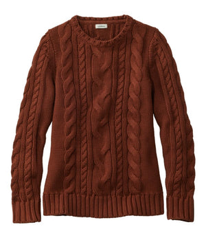 Women's Double L® Cable Sweater, Crewneck