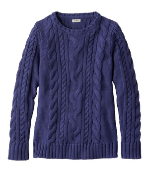 Women's Double L® Cable Sweater, Crewneck