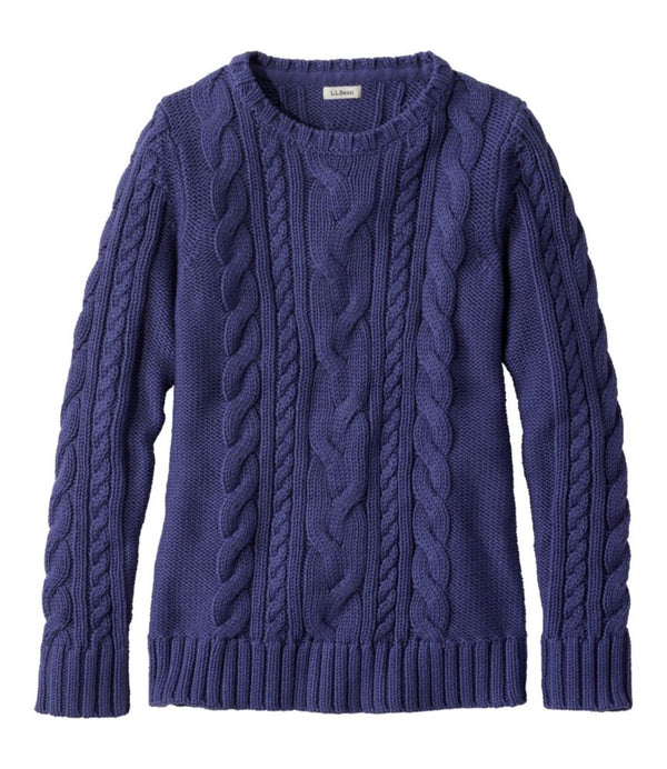 Women's Double L® Cable Sweater, Crewneck