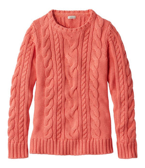 Women's Double L® Cable Sweater, Crewneck