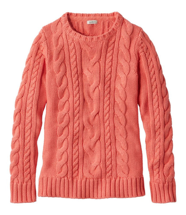 Women's Double L® Cable Sweater, Crewneck