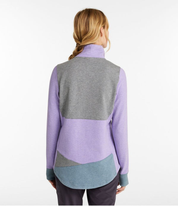 Women's L.L.Bean Cozy Mixed-Knit Pullover, Colorblock