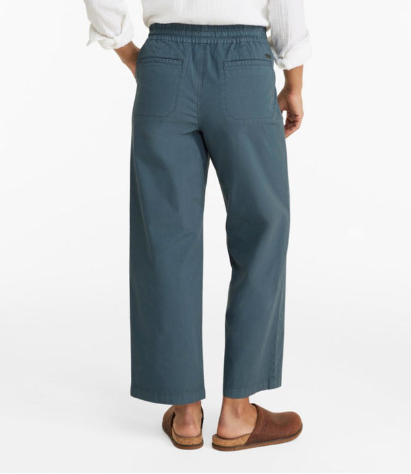 Women's Stretch Ripstop Pull-On Pants, Wide-Leg Ankle