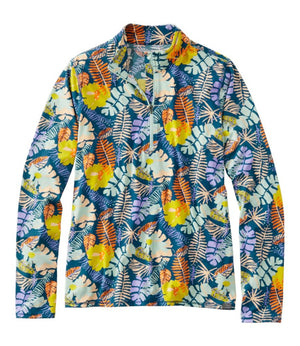 Women's SunSmart® UPF 50+ Sun Shirt, Quarter-Zip Print