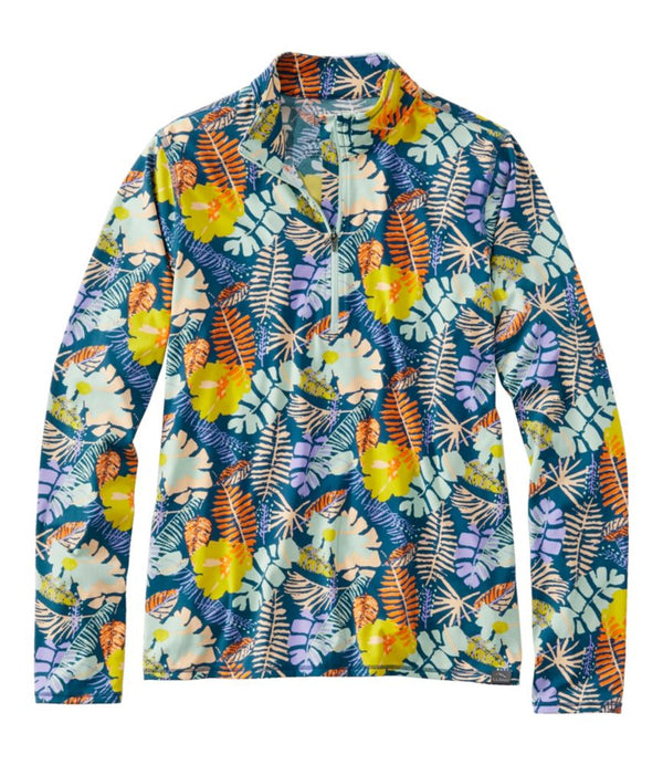 Women's SunSmart® UPF 50+ Sun Shirt, Quarter-Zip Print