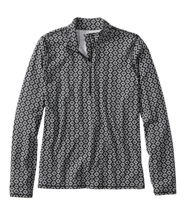 Women's SunSmart® UPF 50+ Sun Shirt, Quarter-Zip Print