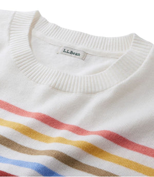 Women's Cotton/Cashmere Sweater, Crewneck Stripe