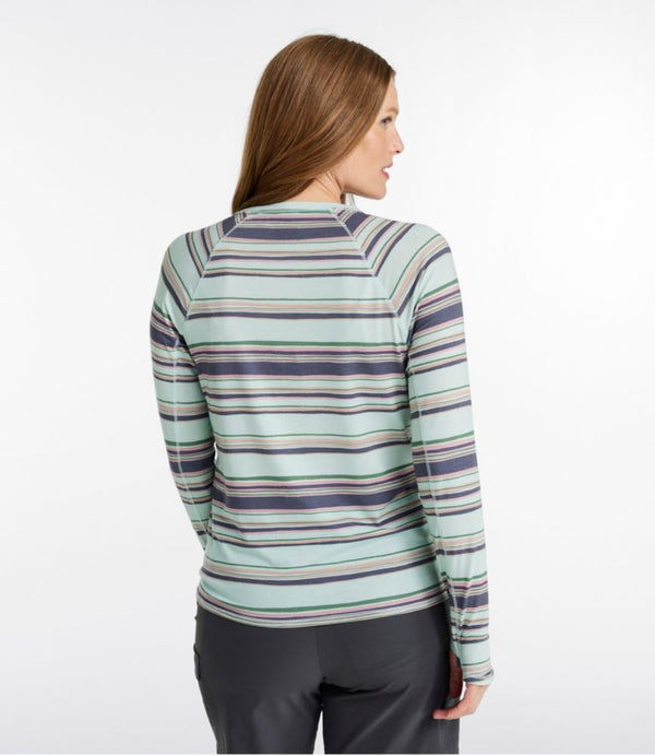 Women's Everyday SunSmart® Tee, Crewneck Long-Sleeve Stripe