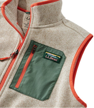 Women's L.L.Bean Sweater Fleece, Long Vest Colorblock