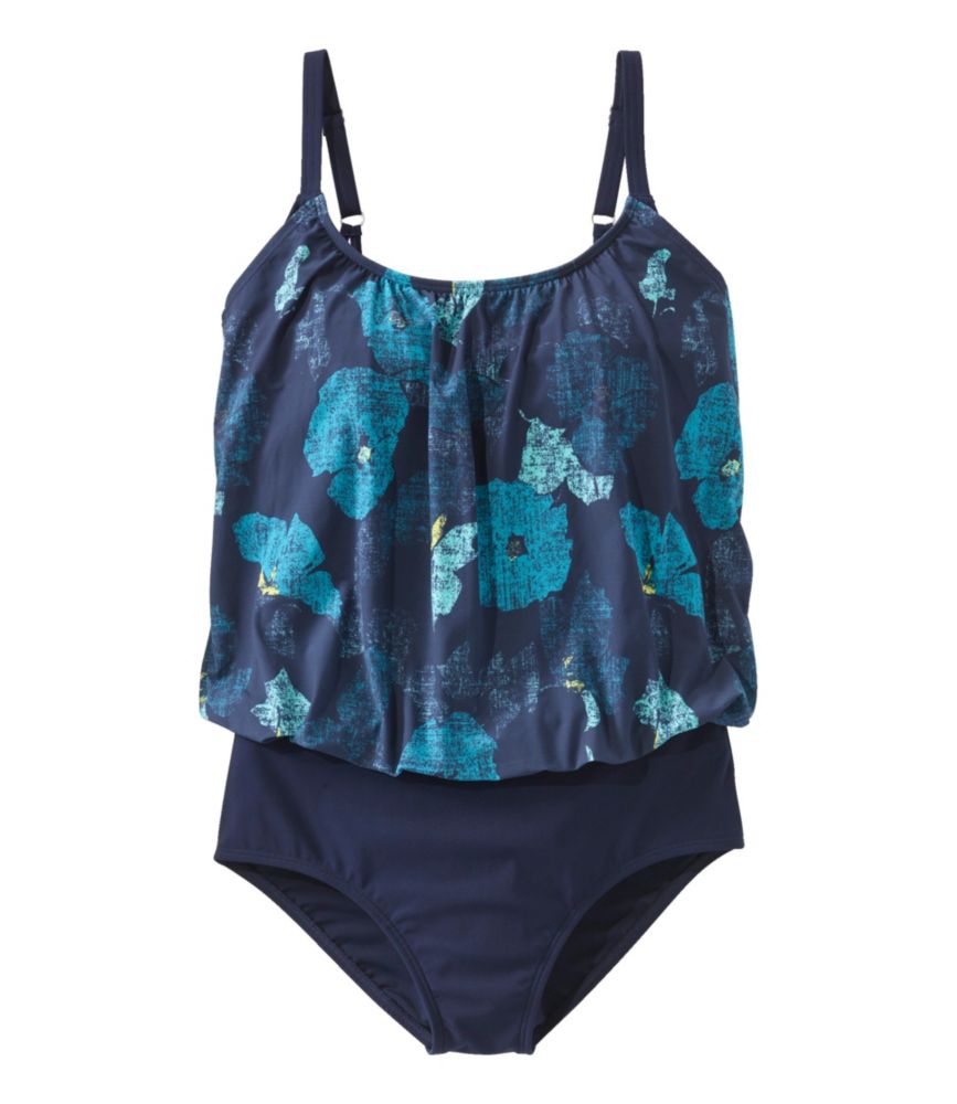 Women's Shaping Swimwear, Blouson Tanksuit Print