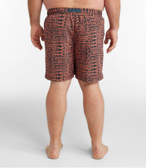 Men's Classic Supplex Sport Shorts, Belted, Print, 8"