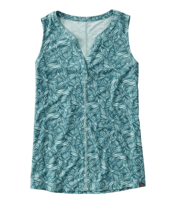 Women's Streamside Tank, Splitneck Print