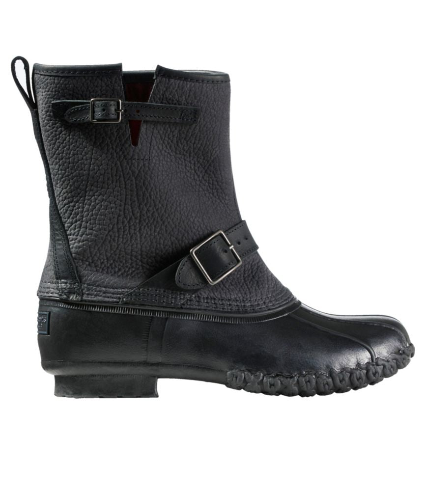 Men's Bean Boots, 10" Engineer Buckle Flannel-Lined