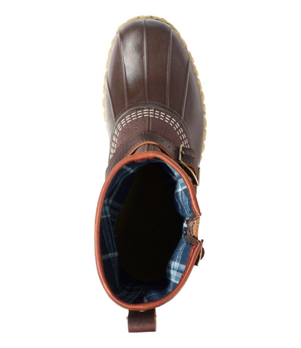 Men's Bean Boots, 10" Engineer Buckle Flannel-Lined