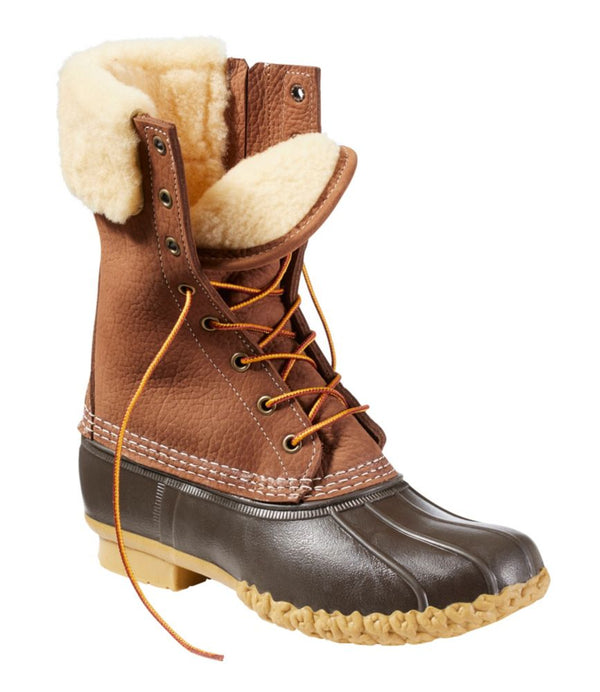 Women's Bean Boots, 10" Shearling-Lined Insulated Side Zip