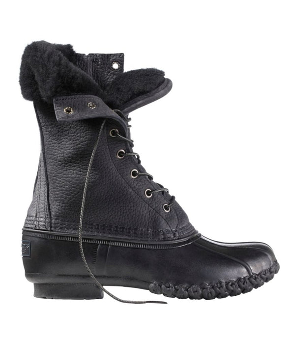 Women's Bean Boots, 10" Shearling-Lined Insulated Side Zip