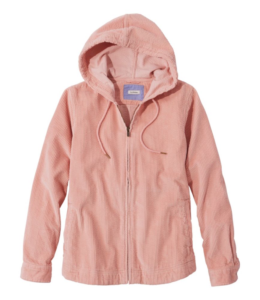 Women's Comfort Corduroy Relaxed Shirt, Zip Hoodie