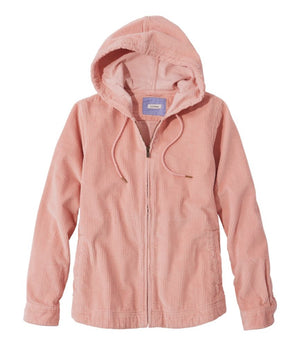 Women's Comfort Corduroy Relaxed Shirt, Zip Hoodie
