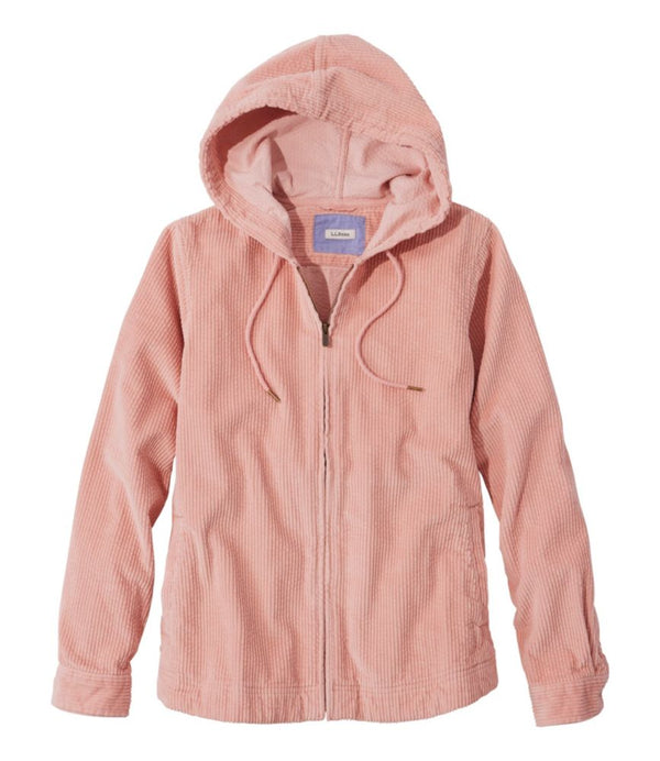 Women's Comfort Corduroy Relaxed Shirt, Zip Hoodie
