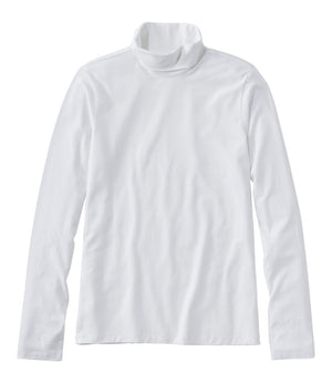 Women's Soft Stretch Supima-Blend Tee, Turtleneck