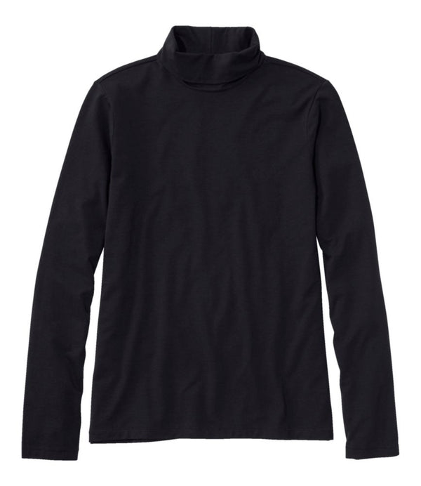 Women's Soft Stretch Supima-Blend Tee, Turtleneck