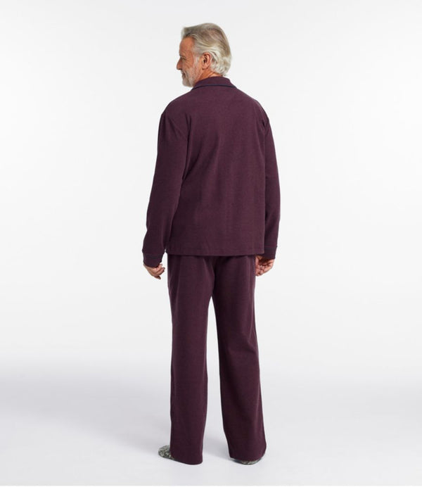 Men's Bean's Cotton Knit Pajamas, Button-Front PJ Set