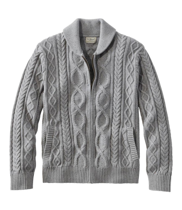 Men's Bean's Heritage Soft Cotton Fisherman Sweater, Full-Zip