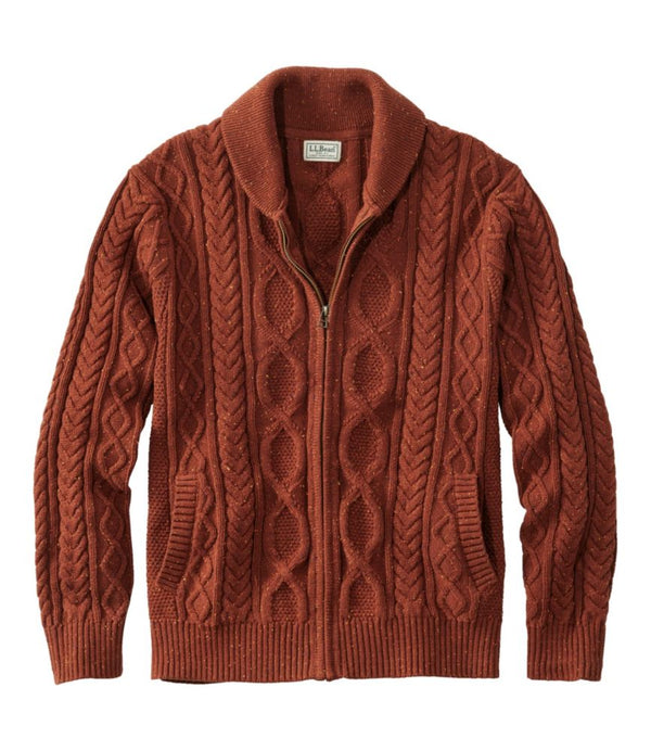 Men's Bean's Heritage Soft Cotton Fisherman Sweater, Full-Zip