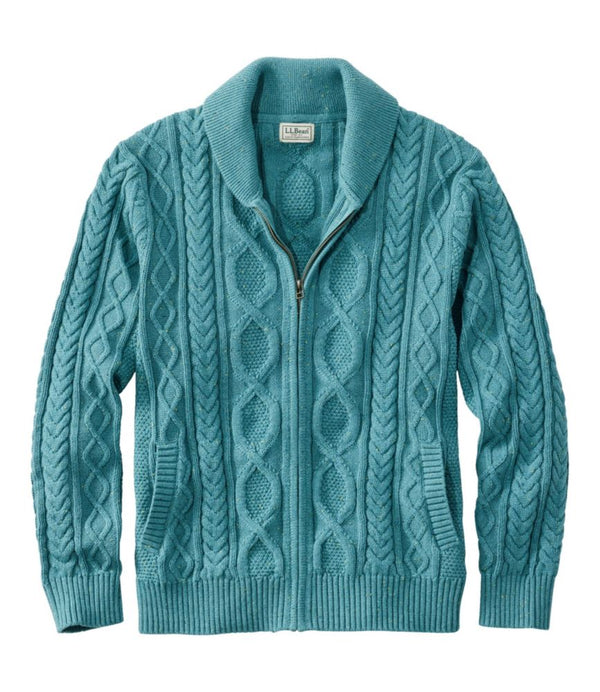 Men's Bean's Heritage Soft Cotton Fisherman Sweater, Full-Zip