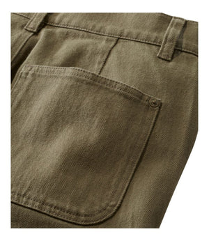 Women's Signature Washed Cotton Barrel Pants, High-Rise Tapered Leg