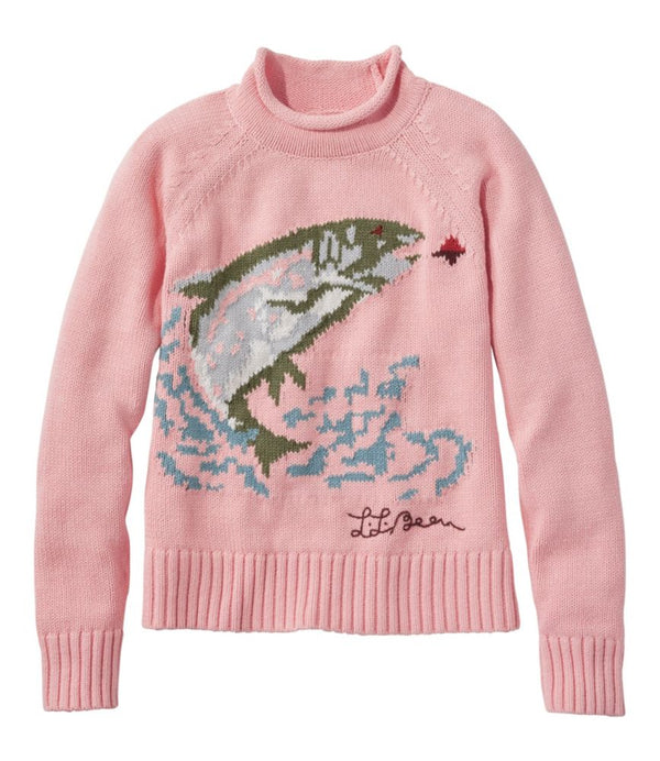 Women's Signature Original Cotton Sweater, Rollneck Novelty