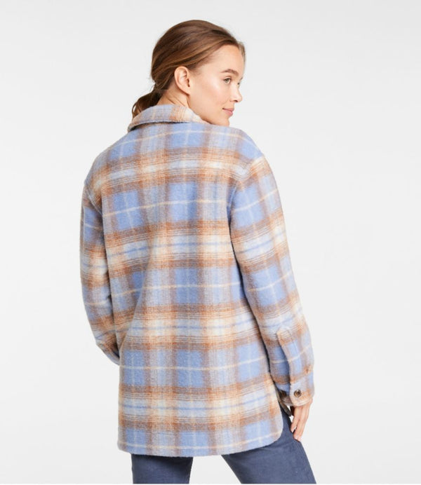 Women's Brushed Plaid Shacket