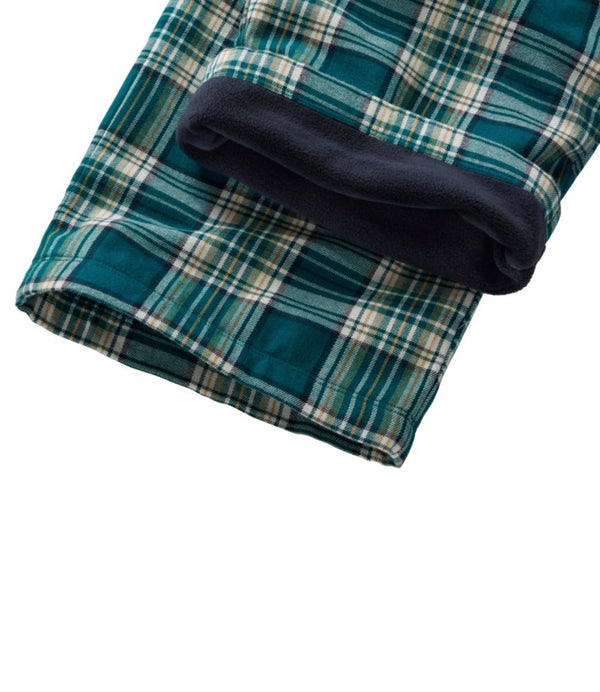 L.L.Bean Flannel Sleep Pants, Plaid Fleece-Lined