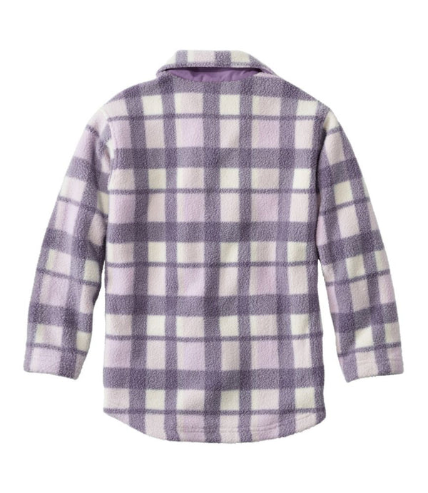 Kids' Cozy Fleece Shirt Jacket, Plaid