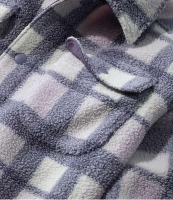 Kids' Cozy Fleece Shirt Jacket, Plaid