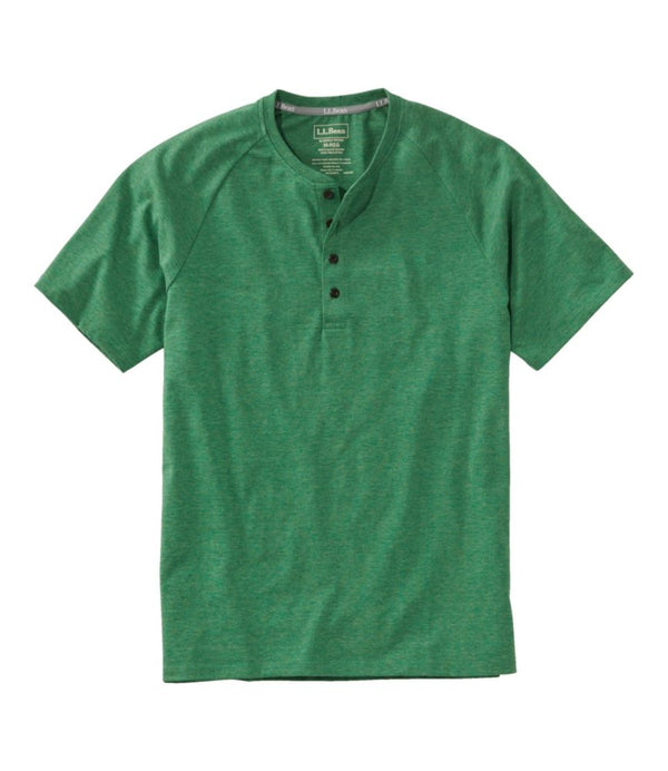Men's Comfort Stretch Pima Tee Shirt, Short-Sleeve Henley