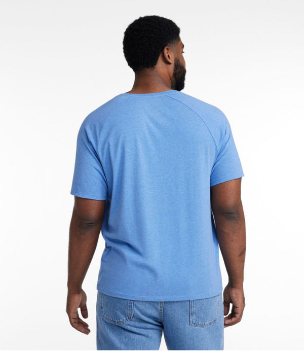 Men's Comfort Stretch Pima Tee Shirt, Short-Sleeve Henley