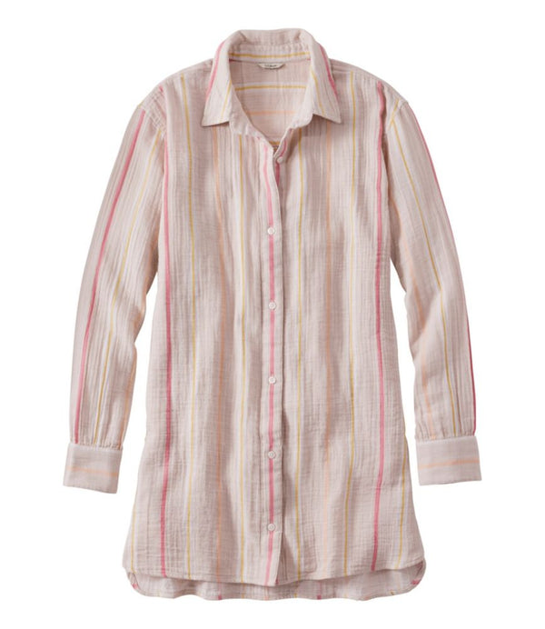 Women's Cloud Gauze Cover-Up Shirt, Stripe