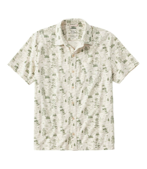Men's Lakewashed Performance Shirts, Button-Front Shirt, Short-Sleeve, Print