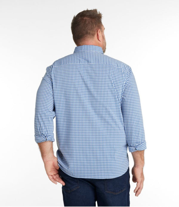 Men's Comfort Stretch Performance® Shirt, Long-Sleeve, Slightly Fitted Untucked Fit, Plaid