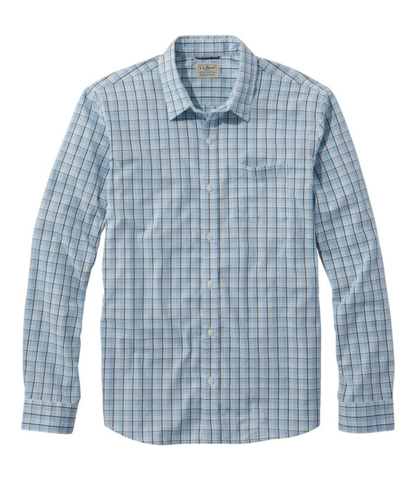 Men's Comfort Stretch Performance® Shirt, Long-Sleeve, Slightly Fitted Untucked Fit, Plaid